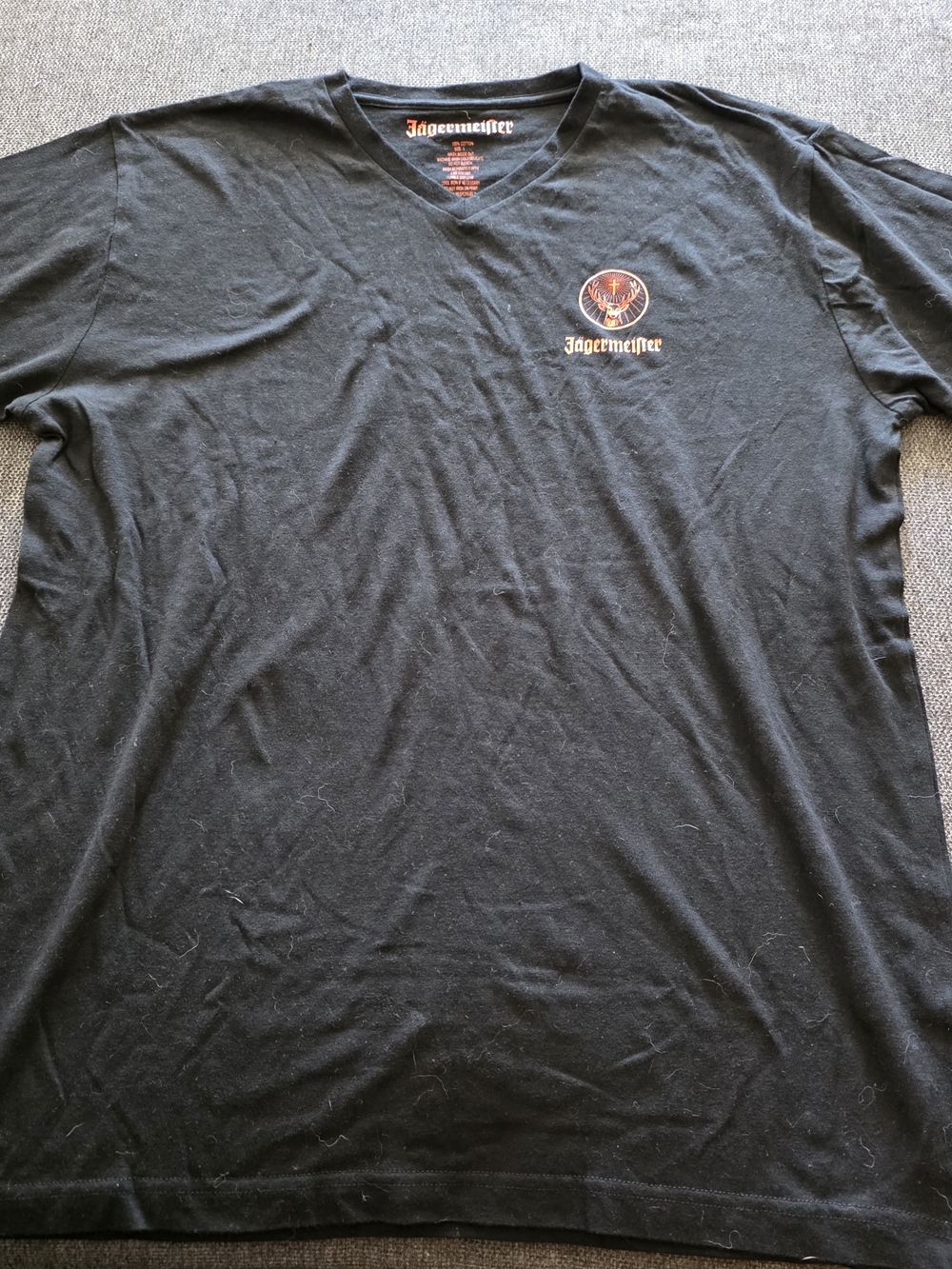Jagermeister Black V-Neck Tee Size L